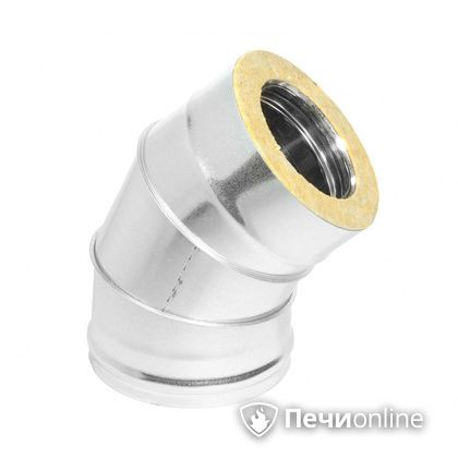 Колено 135° (45°) Теплов и Сухов Отвод Термо 45* ОТ-Р 430-0.5/оцинковка D120/180 в Брянске