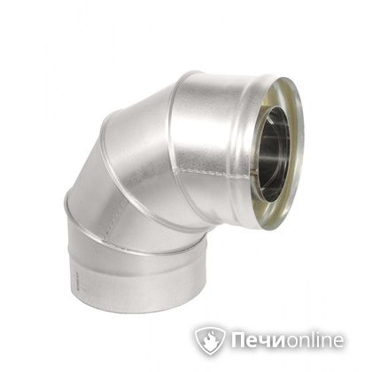 Колено 90° сэндвич Теплов и Сухов Отвод Термо 87* ОТ-Р 430-0.5/оцинковка D120/180 в Брянске