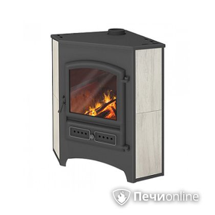 Печь-камин Этна (БКД) угловой беж. 9 кВт (150 кв.м) в Брянске