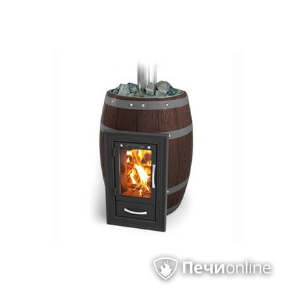 Дровяная печь-каменка TMF Вариата Inox Люмина КТК Баррель палисандр в Брянске