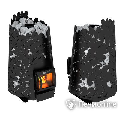Дровяная печь-каменка GrillD Dubravo 180 short black в Брянске