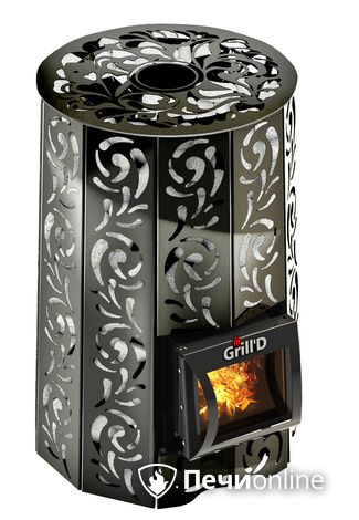 Дровяная печь-каменка GrillD Violet short Жадеит 80 в Брянске
