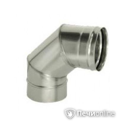 Дымоход Дымок Колено 90° одностенный 0.8 мм ОТНR90 120 в Брянске