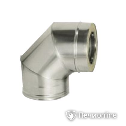 Дымоход Дымок Колено 90° с изоляцией 0,8 мм. OТFR90  120/200 в Брянске