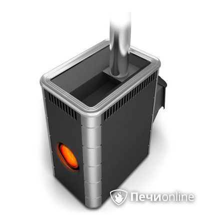 Дровяная банная печь TMF Аврора Inox ДА Иллюминатор антрацит НВ  в Брянске