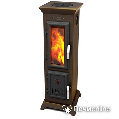 Печь-камин TMF Статика Тетра Мини чугунная дверца черная бронза в Брянске