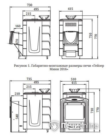 Дровяная банная печь TMF Гейзер Мини 2016 Inox ДА ЗК ТО терракота в Брянске
