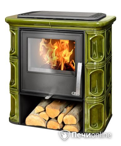 Печь-камин ABX Florencie, зеленая в Брянске