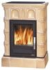 Печь-камин ABX Britania EXclusive, кафельный цоколь, табак
