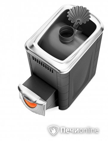 Дровяная банная печь TMF Ангара 2012 Inox ДНС ЗК антрацит в Брянске