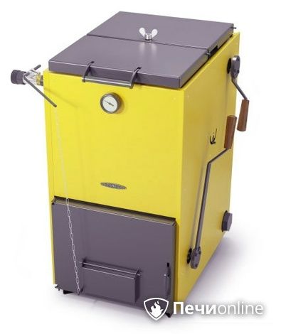 Твердотопливный котел TMF Цельсий Лайт 20кВт под АРТ и ТЭН желтый в Брянске