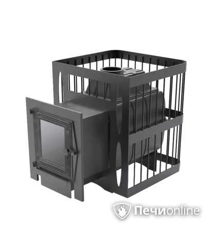 Дровяная банная печь Протопи Чугунка 16 Сетка С в Брянске