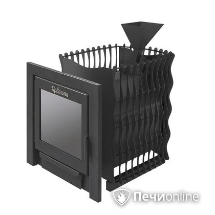 Дровяная банная печь Протопи Вулкан 18 Подкова Панорама в Брянске