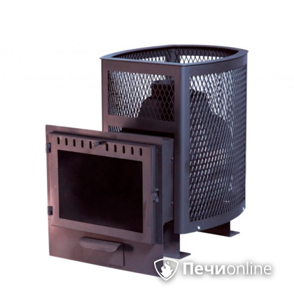 Дровяная банная печь НМК Сибирь Сибирь 20 сетка зк, панорама в Брянске