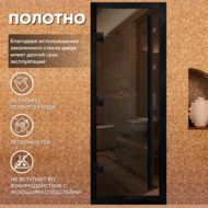 Дверь для бани Arta Премьер 60G бронза с черным профилем, 2000х900 мм
