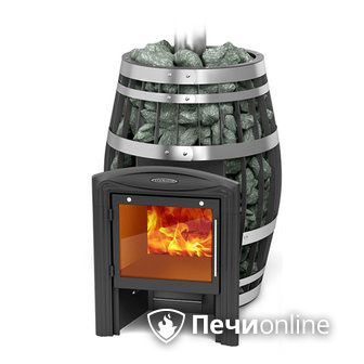 Дровяная банная печь TMF Саяны XXL 2015 Carbon Витра с закрытой каменкой в Брянске
