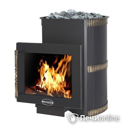 Дровяная банная печь Везувий Лава 16 Панорама в Брянске