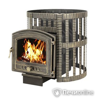 Дровяная банная печь Везувий Легенда Ковка 22 (224) чугун в Брянске