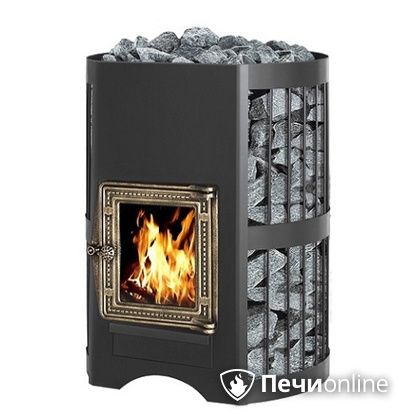 Дровяная банная печь Везувий Скиф Стандарт 22 ДТ-4С без выносного тоннеля в Брянске