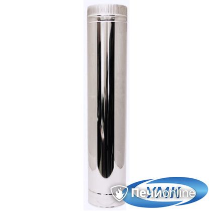 Дымоход УМК Труба D150 L=1.0 м 0.5 мм. нержавейка в Брянске