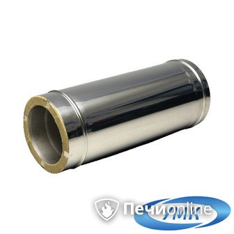 Дымоход УМК Сэндвич-труба 05м 140х200 Н+Оц 1,0мм 0,5мм по воде в Брянске