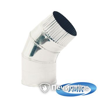 Дымоход УМК Отвод 135° D200 1.0мм нержавейка в Брянске