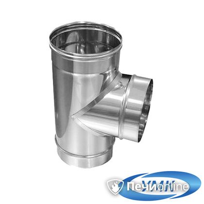 Дымоход УМК Тройник 90° D100 1.0мм нержавейка в Брянске