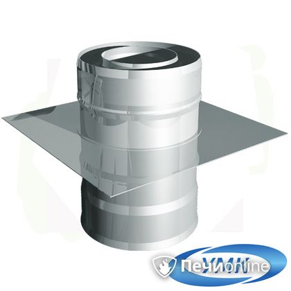 Дымоход УМК Монтажная площадка D130х200 Н+Н 1,0мм 0,5мм по воде в Брянске