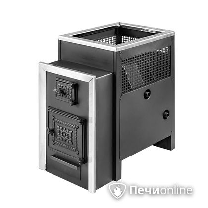 Дровяная банная печь Радуга ПБ-22 с теплообменником 6 мм прочистная дверца усиленная каменка в Брянске