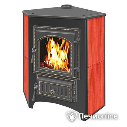 Печь-камин Везувий ПК-01(220) угловой красный в Брянске