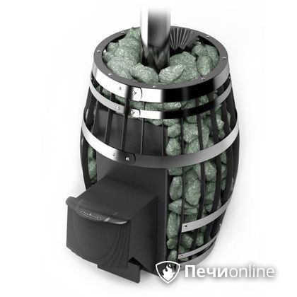 Дровяная банная печь TMF Саяны XXL 2015 Inox с закрытой каменкой и теплообменником дверь антрацит в Брянске