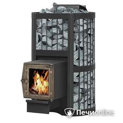 Дровяная банная печь Везувий Ураган Стандарт 22 (ДТ-4С) с закрытой каменкой чугун в Брянске