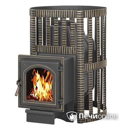 Дровяная банная печь Везувий Легенда Ковка 28 (270) чугун в Брянске