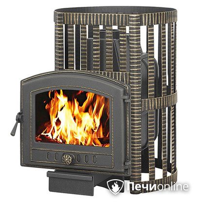 Дровяная банная печь Везувий Легенда Ковка 28 (224) чугун в Брянске